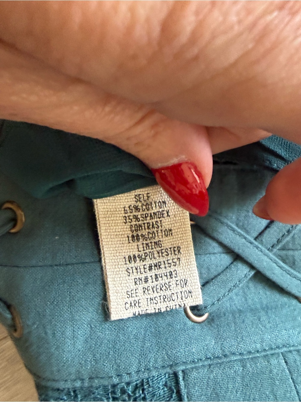 NWT Moon River x Anthropologie Teal Lace-Up Halter Crop Top with Lace Panels - Picture 3 of 5